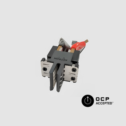 Astron OCP ORv3 BusFlow® 600A Connector to Flex Busbar with Heat Sink, with 500A option available
